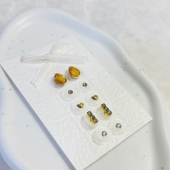 耳つぼジュエリー 耳ツボジュエリー ハンドメイド 耳つぼアクセサリー 耳ツボアクセサリー 耳つぼシール 耳ツボシールの画像