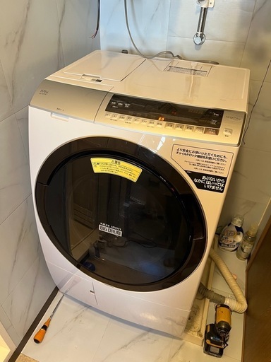 ➀美品 日立 洗剤自動投入 最上位グレードSXシリーズ BD-SX110CL ドラム式