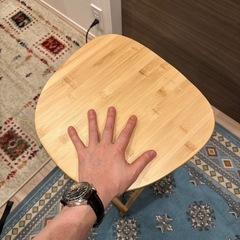 竹製 折りたたみ　スツール 椅子の画像