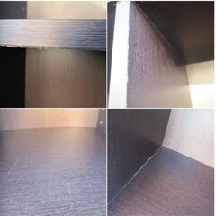 ブックシェルフ　本棚　4列6段　高さ調節可能　木製収納棚　ディスプレイラック　オープン　きれい　おしゃれ　ブラウン　直接引取歓迎の画像