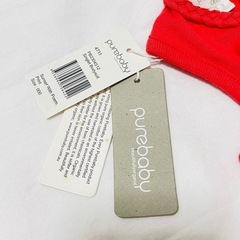 [新品タグ付き] purebaby オーガニックコットン100%ボディスーツの画像