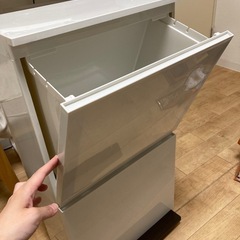 アスベル スリム 2段 ゴミ箱 縦型 40Lの画像