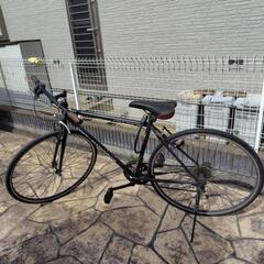 クロスバイク（6段変速）黒色　防犯登録抹消済み
