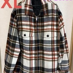 お値引きＯＫ~H&M~ ウール風 チェック柄 ブルゾン XL エ...