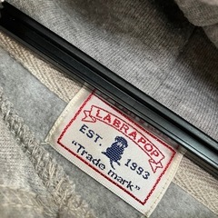 LL／LABRAPOPグレー フード付きワンピース 裏起毛 ラブラドール　大きいサイズの画像