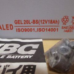 中古密閉式バッテリー　オートバイ用　NBC GEL 20L-BSの画像