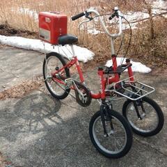 前2輪　3輪車　自転車　運搬　カスタムベース　このままでも乗れます！の画像