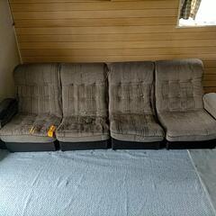 【無料です】ソファー4人掛け カバー用布 ピンクとブルーおつけし...