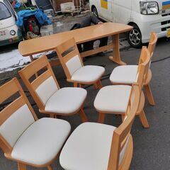 ６人掛け　ダイニングセット　テーブル　椅子６脚の画像