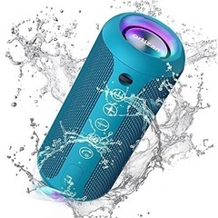 Ortizan Bluetooth スピーカー 防水IPX7 ワイヤレススピーカー LEDライト付き 30時間連続再生 24W出力 小型 重低音の画像
