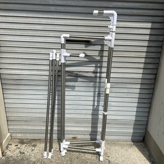 【済】大容量 キャスター付 折りたたみ物干しの画像