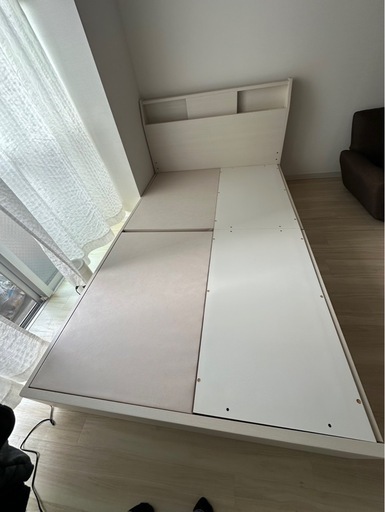 ☆ジモティ割あり☆ シングルベッド ブラウン H55×D208×W98