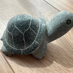 カメ　石の置物の画像