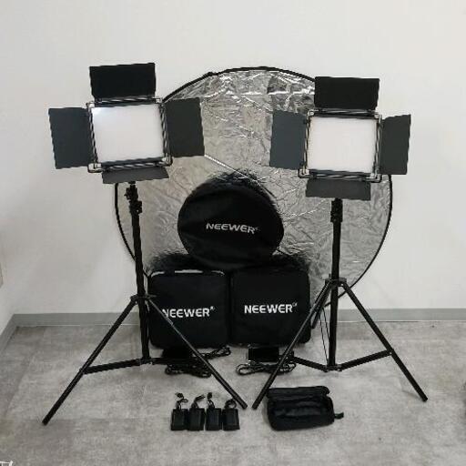 0325-123 照明 ライト NEEWER NL660 ネジ1箇所欠品 スタンド　バッテリー　クロマキー付き