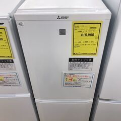 【A594】冷蔵庫 ミツビシ MR-P15EC-KW 2018年製