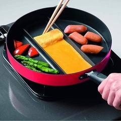 【新品未使用】仕切り付きフライパン　センターエッグパンの画像