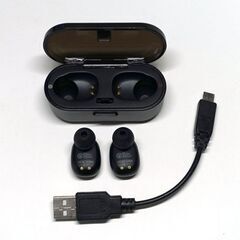 ■　HI-DISC（ハイディスク）製のワイヤレスイヤホン HDBT33BK（使用品）■の画像