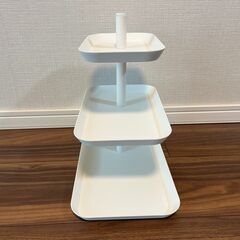 【山崎実業towerシリーズ】キッチン3段 トレー ホワイトの画像
