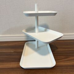 【山崎実業towerシリーズ】キッチン3段 トレー ホワイトの画像