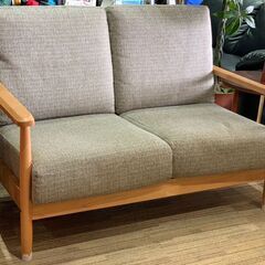 ソファ ２人掛け 布張り ベージュ リサイクルショップ札幌 買取...