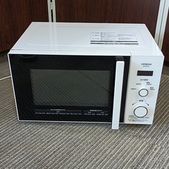 ★[八5135] HITACHI  2020年製　50Hz専用  電子レンジ　HMR-BK220-Z5  外形寸法　幅486㎜  奥行370㎜  高さ296㎜  加熱室の有効寸法　幅314㎜  奥行349㎜  高さ208㎜  ターンテーブルの直径270㎜の画像
