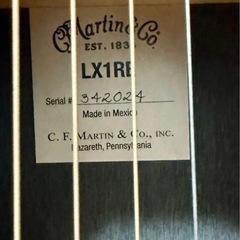 【5/19値下】リトルマーチンMartin LX1RE ミニギター エレアコ 極美品　の画像