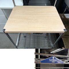 キッチンラック 幅60cm 3段 ルミナスフィール スチールラック レンジ台 幅59.5×奥行44.5×高さ155cm ☆ 札幌市 白石店 の画像