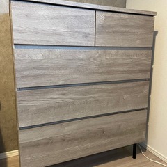  BASIC PLUS 　脚付チェスト　　グレー
