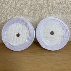 ✅２つセット上品な白いリボン　光沢あり