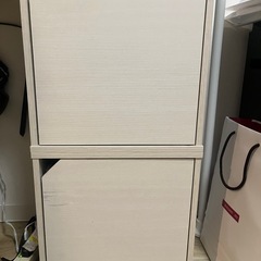 カラーボックス2個（アイボリー）の画像