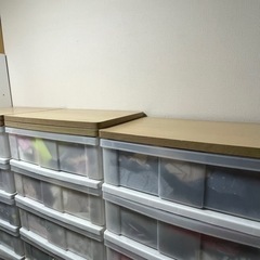 【8/7まで限定値下げ】ウッドトップチェスト 組み替え可能 7段 3個セット 段数変更可能 アイリスオーヤマ 衣類収納 引き出し衣装ケースの画像