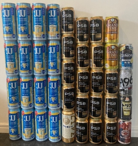 アルコール飲料まとめ売り　350ml 500ml ビール　ジャスミン焼酎　スピリッツ　ハイボール