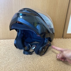 バイク　ヘルメット　ブラック　フルフェイスの画像