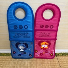【未使用品】ハローキティ×エヴァ　コラボ　ドアノブポケット