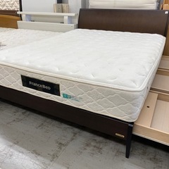 【愛品館 江戸川店 】 引き出し付き ワイドダブルベッド FranceBed（フランスベッド）の画像