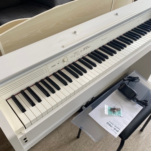 9102 CASIO カシオ 電子ピアノ 電子 ピアノ PriviA PX-760 ホワイト 白 2015年製 楽器 幅1360mm × 奥行290mm × 高さ880mm