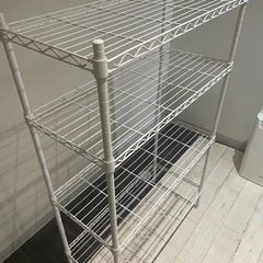 スチールラック４段　ホワイトの画像