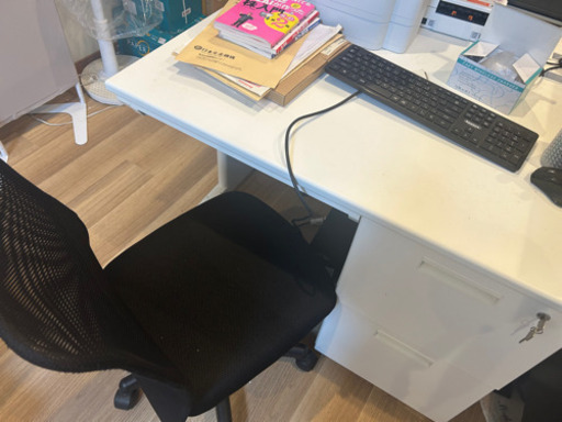 オフィステーブル　椅子　2セット