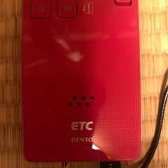 軽自動車登録 DENSO DIU-9300P ピンク ETC車載器 バイク 音声案内 アンテナ分離型の画像