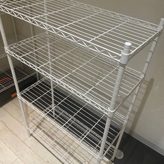 スチールラック４段　ホワイトの画像