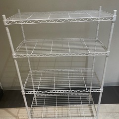 スチールラック４段　ホワイトの画像