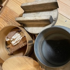 【受け渡し予定者決定】木臼　　餅つきセットの画像