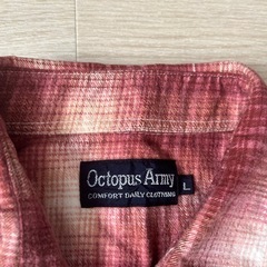 octopus  army メンズチェックシャツ　Lサイズ
の画像