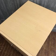 stp-3091　コクヨ　袖机　HF-CYW10　3段　キャスター付き　ナチュラル系　引出3杯　そで机　デスクワゴン　スリム　サイドワゴン　木製　キャビネット　チェスト　ワゴン　デスクサイド　引出収納　作業台　KOKUYOの画像