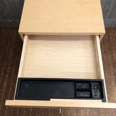 stp-3091　コクヨ　袖机　HF-CYW10　3段　キャスター付き　ナチュラル系　引出3杯　そで机　デスクワゴン　スリム　サイドワゴン　木製　キャビネット　チェスト　ワゴン　デスクサイド　引出収納　作業台　KOKUYOの画像