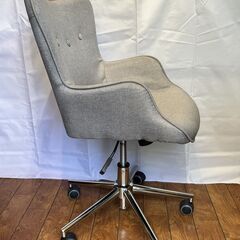 美品 ファブリック　ワークチェア　パソコンチェア  グレー　キャスター付きの画像