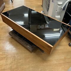 【リサイクル市場エコ伊川谷】センターテーブル 木製 ガラス…