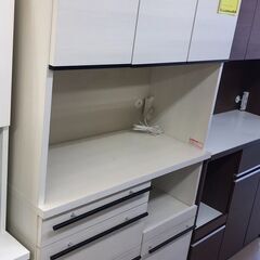 【A598】食器棚  ホワイト 幅 100cm×奥行48cm×高...