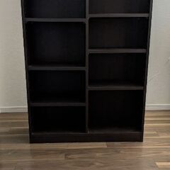 本棚（ダークブラウン）可変棚
