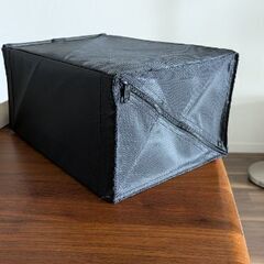 IKEAシューズボックス　黒（布製）6個の画像